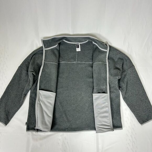 NWT Men's North Face Medium 5X Grey Heather Big Front Range Fleece Jacket F36 - Picture 2 of 9